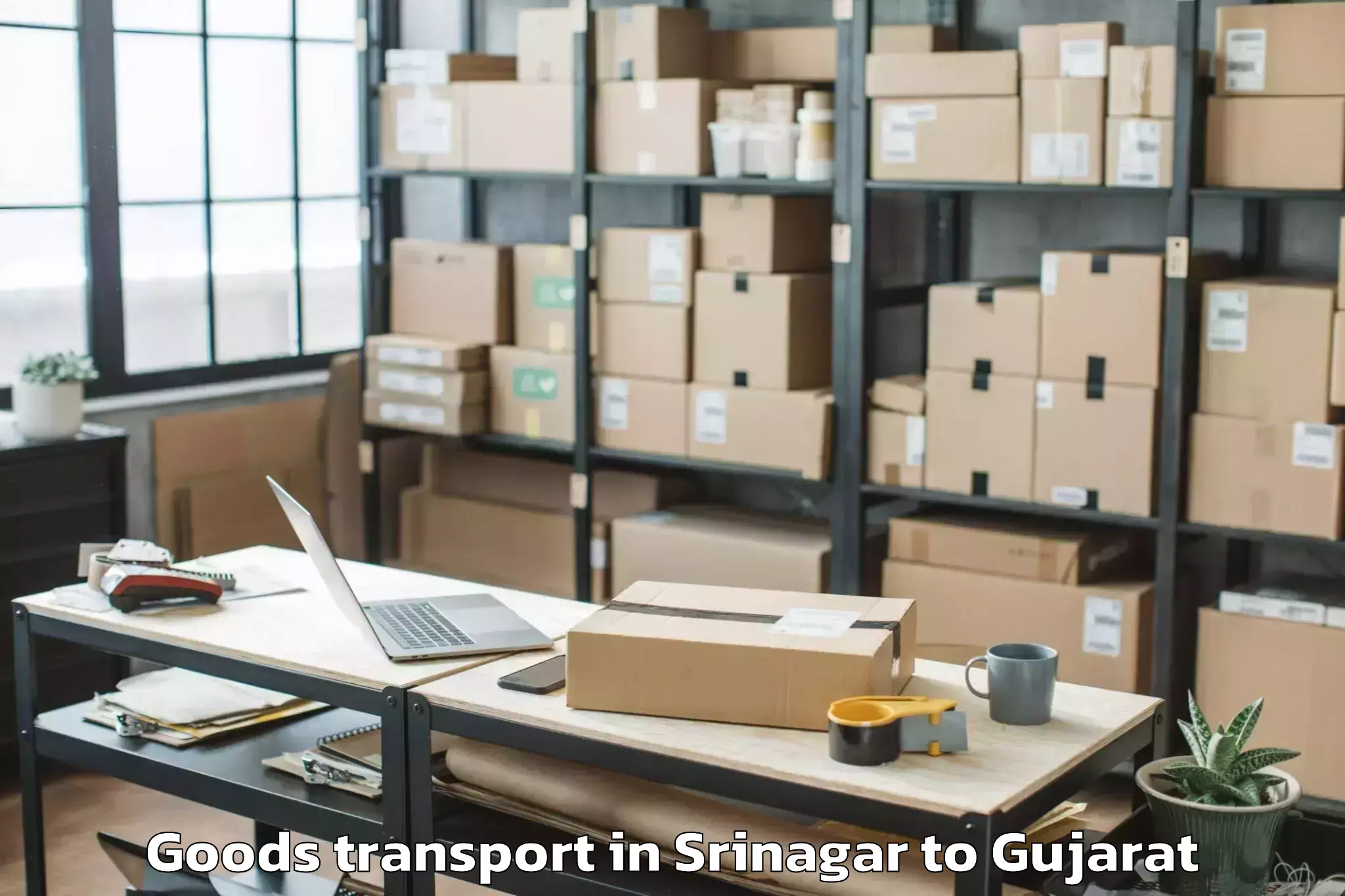 Book Srinagar to Amreli Goods Transport Online